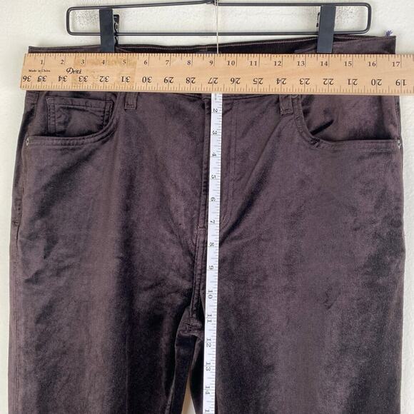 NWT Citizens of Humanity Jolene Velvet Pants Size 31 Pony Brown High Rise Slim - Picture 15 of 16
